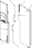HANDLES (GZ2626GEKB / W) Diagram and Parts List for GZ2626GEKB  Amana Refrigerator