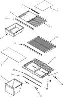 SHELVES & ACCESSORIES Diagram and Parts List for ATB1830ARW  Amana Refrigerator