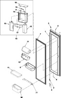 Part Location Diagram of 67004342 Whirlpool Tilt-Out Bucket