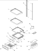 DELI AND REF SHELF SERIES 50+ Diagram and Parts List for ASD2626HES  Amana Refrigerator