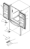 REF DR STORAGE & CENTER HINGES Diagram and Parts List for G32026PEKW  Maytag Refrigerator