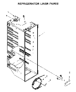 Refrigerator Liner Parts Diagram and Parts List for 10650045714  Kenmore Refrigerator