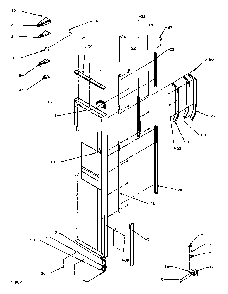 Freezer Door Hinge And Trim Parts Diagram and Parts List for SXD25AL-P1162436WL  Amana Refrigerator