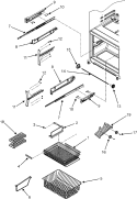 FREEZER SHELVES Diagram and Parts List for G32026PEKW  Maytag Refrigerator