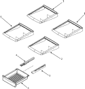 REFRIGERATOR SHELVES Diagram and Parts List for GB1924PEKB  Maytag Refrigerator