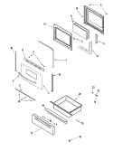 DOOR / DRAWER Diagram and Parts List for CGR3725ADQ  Magic Chef Range