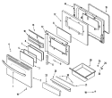 DOOR / DRAWER (STL) Diagram and Parts List for CG34800ADS  Crosley Range