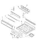 CONTROL PANEL / TOP ASSEMBLY Diagram and Parts List for CGR1415ADH  Magic Chef Range