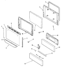 DOOR / DRAWER Diagram and Parts List for CGR1415ADH  Magic Chef Range