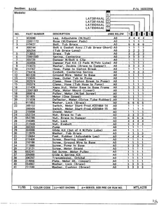 Base Page 2 Diagram and Parts List for LAT5804AAE  Maytag Washer