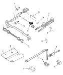 GAS CONTROLS Diagram and Parts List for CGR1110ADQ  Magic Chef Range