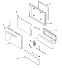 DOOR / DRAWER Diagram and Parts List for CPR1100ADW  Magic Chef Range