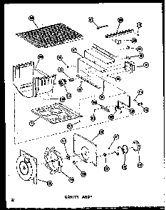 Cavity Assy Diagram and Parts List for SRI19W-C-P60340-37WC  Amana Refrigerator