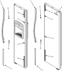 HANDLES (JSD2690HEB / W) Diagram and Parts List for JSD2690HEW  Jenn-Air Refrigerator