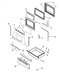 DOOR / DRAWER Diagram and Parts List for CG34800ADT  Crosley Range