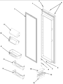 REFRIGERATOR DOOR Diagram and Parts List for GC2224GEKB  Maytag Refrigerator
