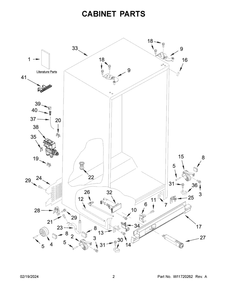 Part Location Diagram of W11641239 Whirlpool Tech Sheet