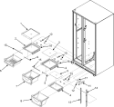 CRISPER ASSEMBLY Diagram and Parts List for GS2624PEKW  Maytag Refrigerator