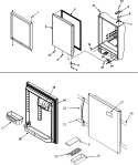 REFRIGERATOR DOOR Diagram and Parts List for GB2225PEKW  Amana Refrigerator