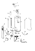 BODY Diagram and Parts List for HRN41240P  Maytag Water Heater