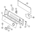 CONTROL PANEL Diagram and Parts List for CAV1004AWW  Magic Chef Washer