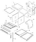 BODY Diagram and Parts List for RJSO3001A  Maytag Wall Oven