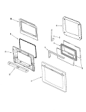 DOOR Diagram and Parts List for RJDO3003A  Maytag Wall Oven