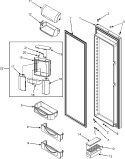 REFRIGERATOR DOOR (GC2225GEKB / S / W) Diagram and Parts List for GC2225GEKB  Maytag Refrigerator