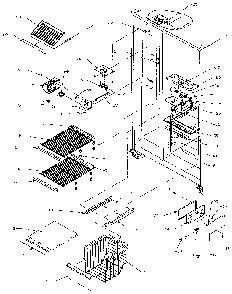 Freezer Section Diagram and Parts List for SXDE27NP-P1162204W  Amana Refrigerator