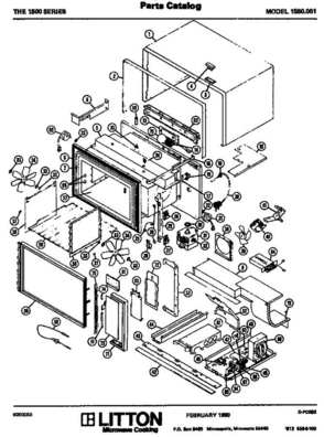 01 - Page 1 Diagram and Parts List for 1560001  Litton Microwave
