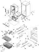 INTERIOR CABINET & FREEZER SHELVING Diagram and Parts List for AB2526PEKW  Amana Refrigerator