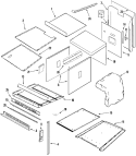BODY Diagram and Parts List for RJDO3003A  Maytag Wall Oven