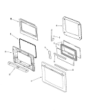 DOOR Diagram and Parts List for RJDO2702A  Maytag Wall Oven