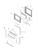 DOOR (LOWER) Diagram and Parts List for MER6741BAW  Maytag Range