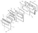 DOOR (LOWER - STL) Diagram and Parts List for MER6751AAS  Maytag Range