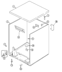CABINET Diagram and Parts List for CYG1004AWW  Magic Chef Dryer