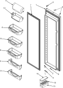 REFRIGERATOR DOOR Diagram and Parts List for GC2225PEKS  Maytag Refrigerator