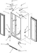 HINGES Diagram and Parts List for GS2624PEKW  Maytag Refrigerator