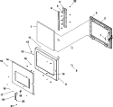 DOOR Diagram and Parts List for AMH20 P1330801M Amana Microwave