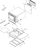 CABINET Diagram and Parts List for AMH20 P1330801M Amana Microwave