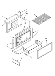 Freezer Door And Basket Parts Diagram and Parts List for JB36PPFXLB00  Jenn-Air Refrigerator