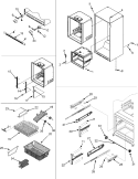 INTERIOR CABINET & FREEZER SHELVES Diagram and Parts List for GB2526PEKW  Amana Refrigerator