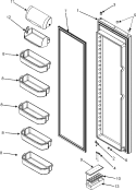 REFRIGERATOR DOOR Diagram and Parts List for GS2624PEKW  Maytag Refrigerator