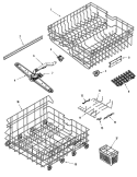 RAIL & RACK ASSEMBLY Diagram and Parts List for MDBH750AWB  Maytag Dishwasher