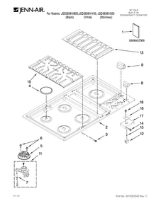 Part Location Diagram of W10203092 Whirlpool GRATE-BRNR