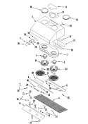 HOOD COMPONENTS (COMPLETE) Diagram and Parts List for JXT9136CDP  Jenn-Air Range Hood