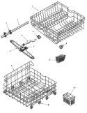 TRACK & RACK ASSEMBLY Diagram and Parts List for DWD1500AWW  Admiral Dishwasher