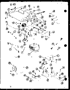 Interior Controls Diagram and Parts List for RC10B-PB P74582-2M Amana Microwave