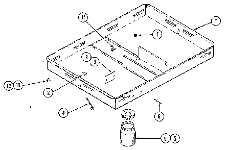 Burner Box Diagram and Parts List for W238  Jenn-Air Cooktop