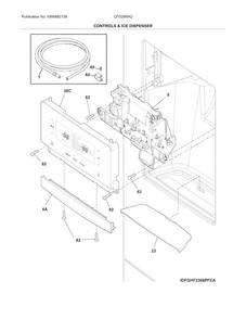 Part Location Diagram of 5304508877 Frigidaire CONTROL ASSEMBLY